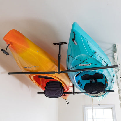 Adjustable Ceiling Storage Rack | Double | Holds 150 lbs