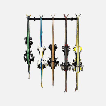 Solitude Ski Rack | Adjustable Wall Storage System | Holds 10 Pairs of Skis