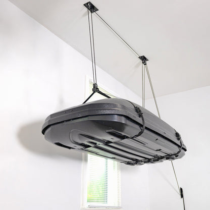 Cargo Box Ceiling Storage Hoist | Holds up to 150 lbs | 10' Lift