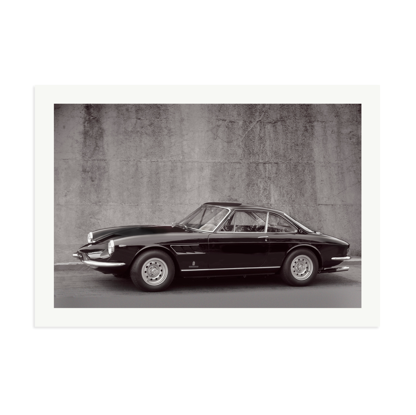 Black and White Ferrari 365