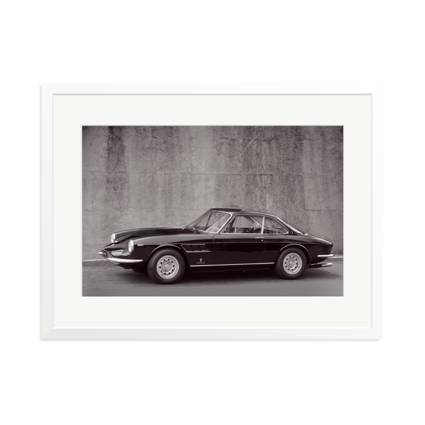 Black and White Ferrari 365