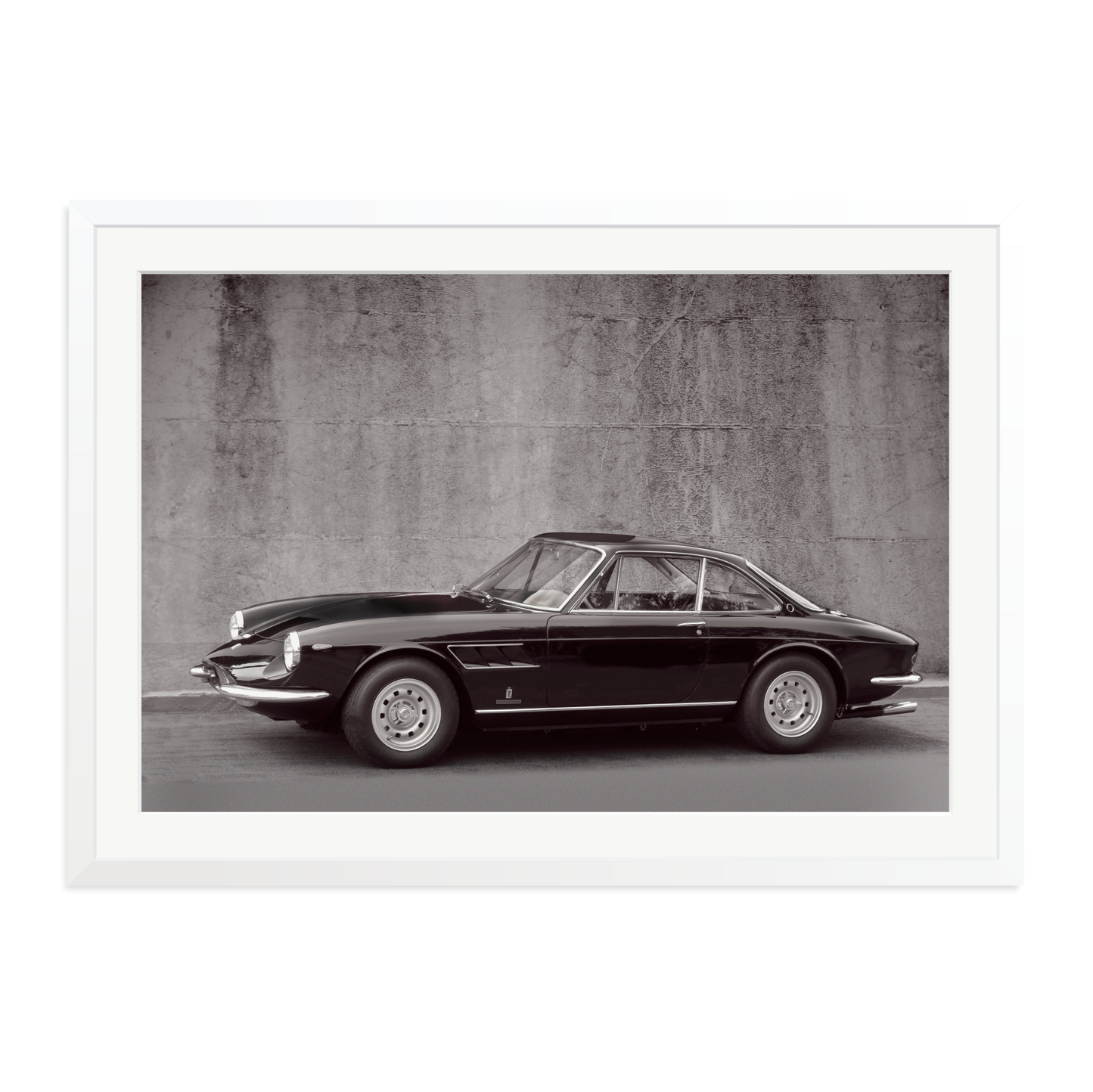 Black and White Ferrari 365